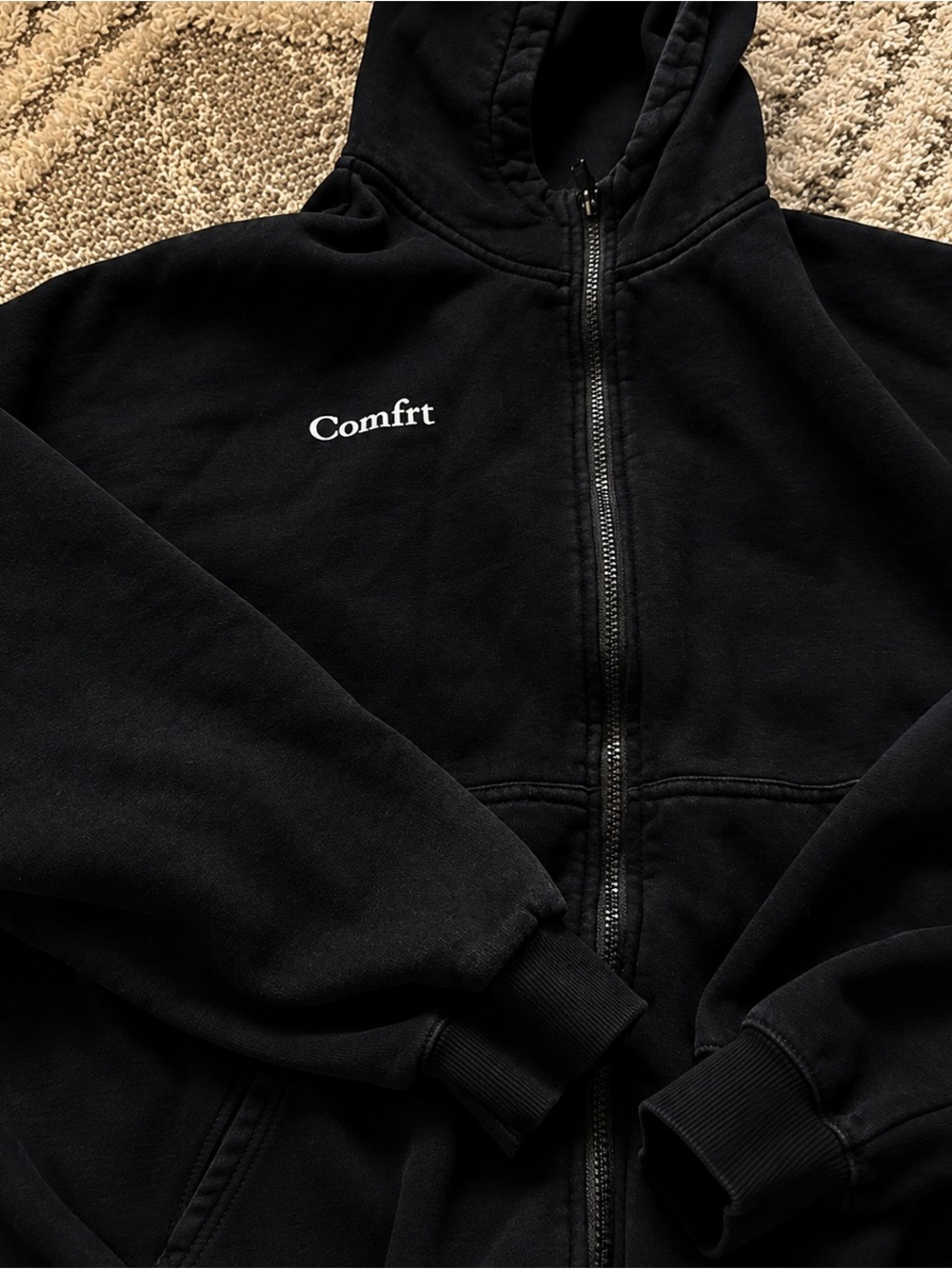 🖤 COMFRT 🖤 Zip Up Heavyweight Hug Stress Hoodie Sweater Unisex - Part of Set - Picture 6 of 10